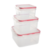 Комплект герметичных емкостей для продуктов Amore прямоугольных 0,5 л + 1л + 1,5 л сочный томат